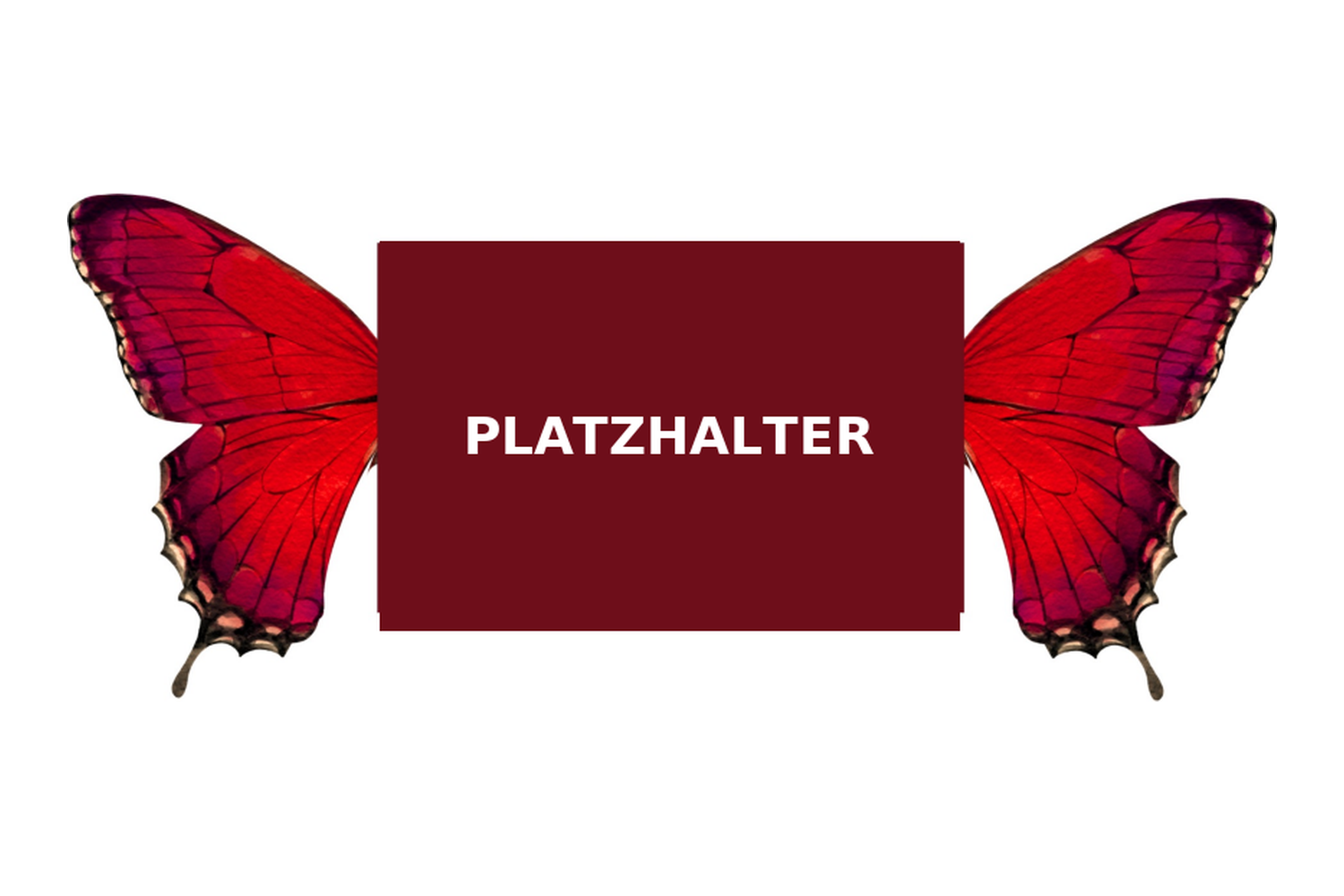 Konturgeschnittene Visitenkarte in Schmetterlingsform, Vorderseite